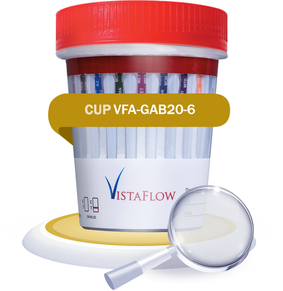 VistaFlow Drug Testing Cup 20 Panel (VFA-DGAB20-6) (25/BOX)