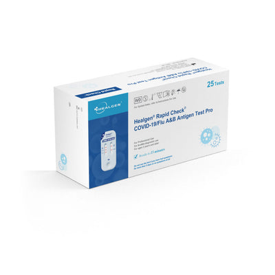 Healgen® Rapid Check® COVID-19/Flu A&B Antigen Test (Pro) 25 Test/Kit