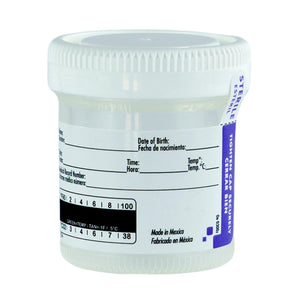 Wide-Mouth Bio-Tite™ 90mL (3 oz.) 53mm Specimen Container Temperature Strip Sterile 400/CS